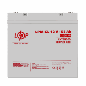 Аккумулятор гелевий LPM-GL 12V - 55 Ah