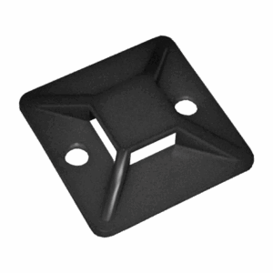 Майданчик самоклеючий під хомут 25х25 мм (100 шт) Black