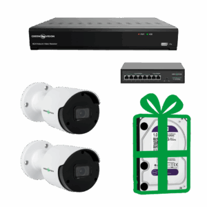 Комплект відеоспостереження на 2 камери 5MP (Ultra AI) GV-IP-K-W80/02