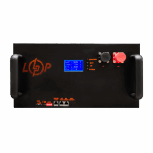 Акумулятор LP LiFePO4 51,2V - 100 Ah (5120Wh) (BMS 200A/100А) з LCD метал Smart RM RS485/CAN