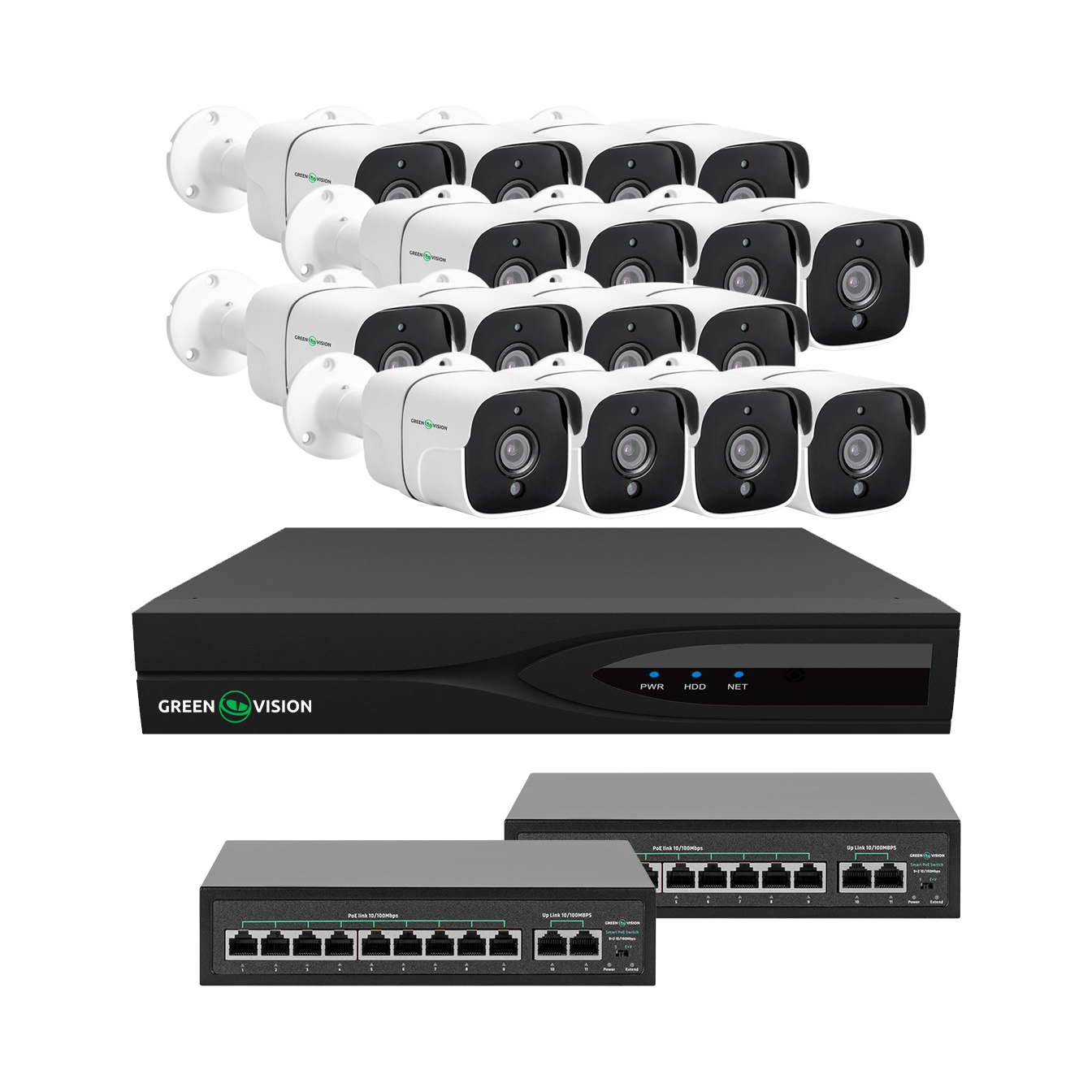 Комплект відеоспостереження на 16 камер GV-IP-K-W88/16 5MP