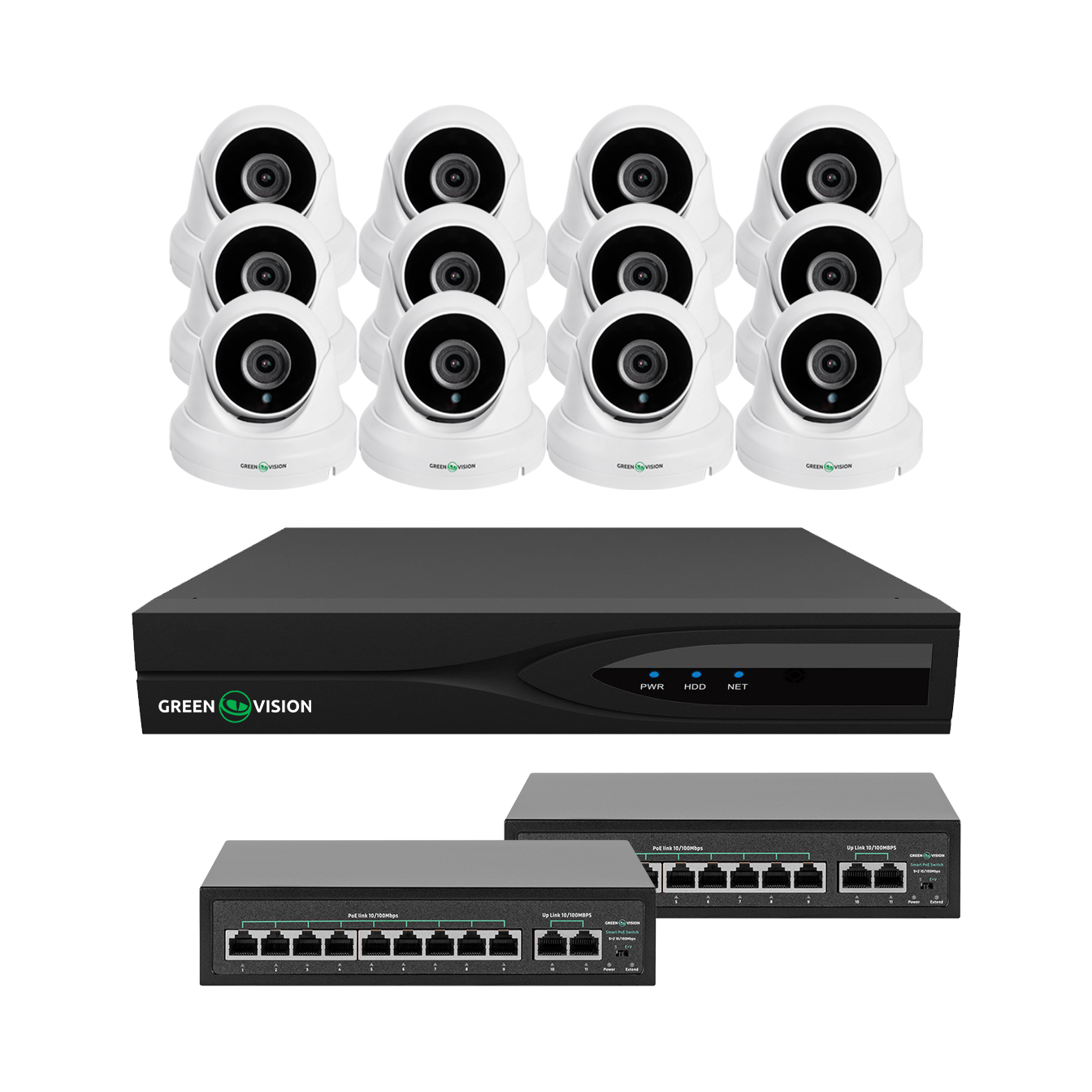 Комплект відеоспостереження на 12 камер GV-IP-K-W84/12 5MP