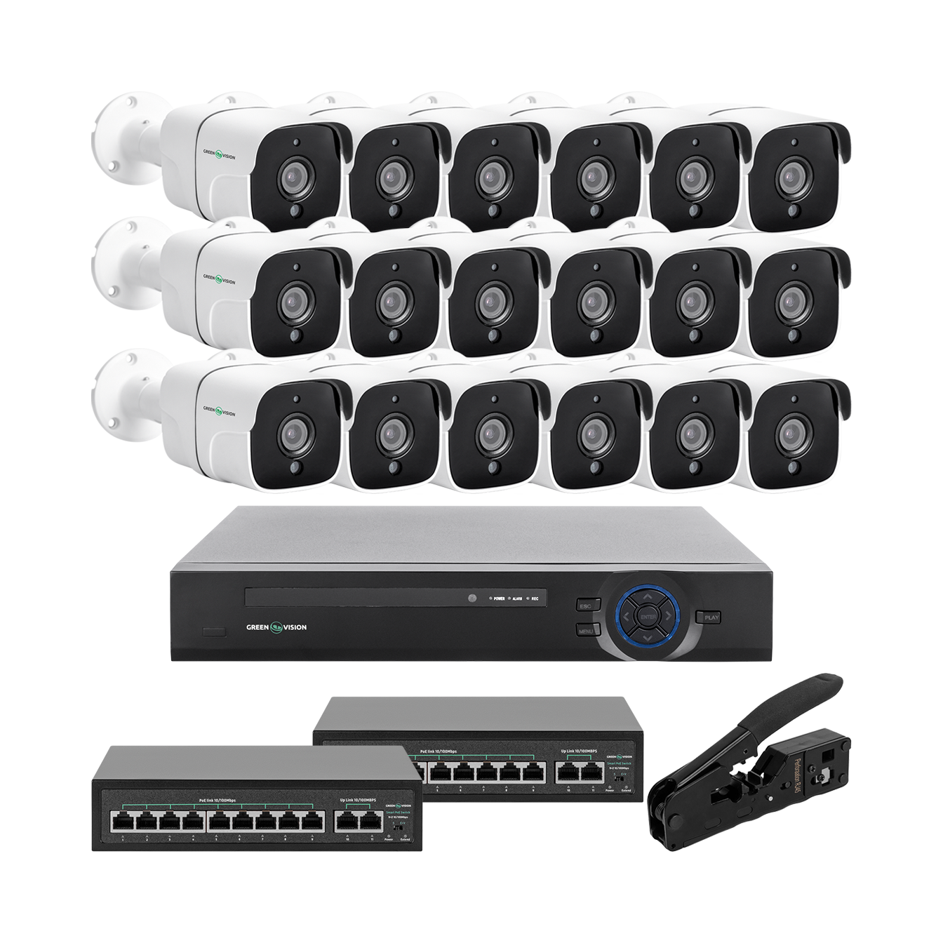 Комплект відеоспостереження на 18 камер GV-IP-K-W90/18 5MP