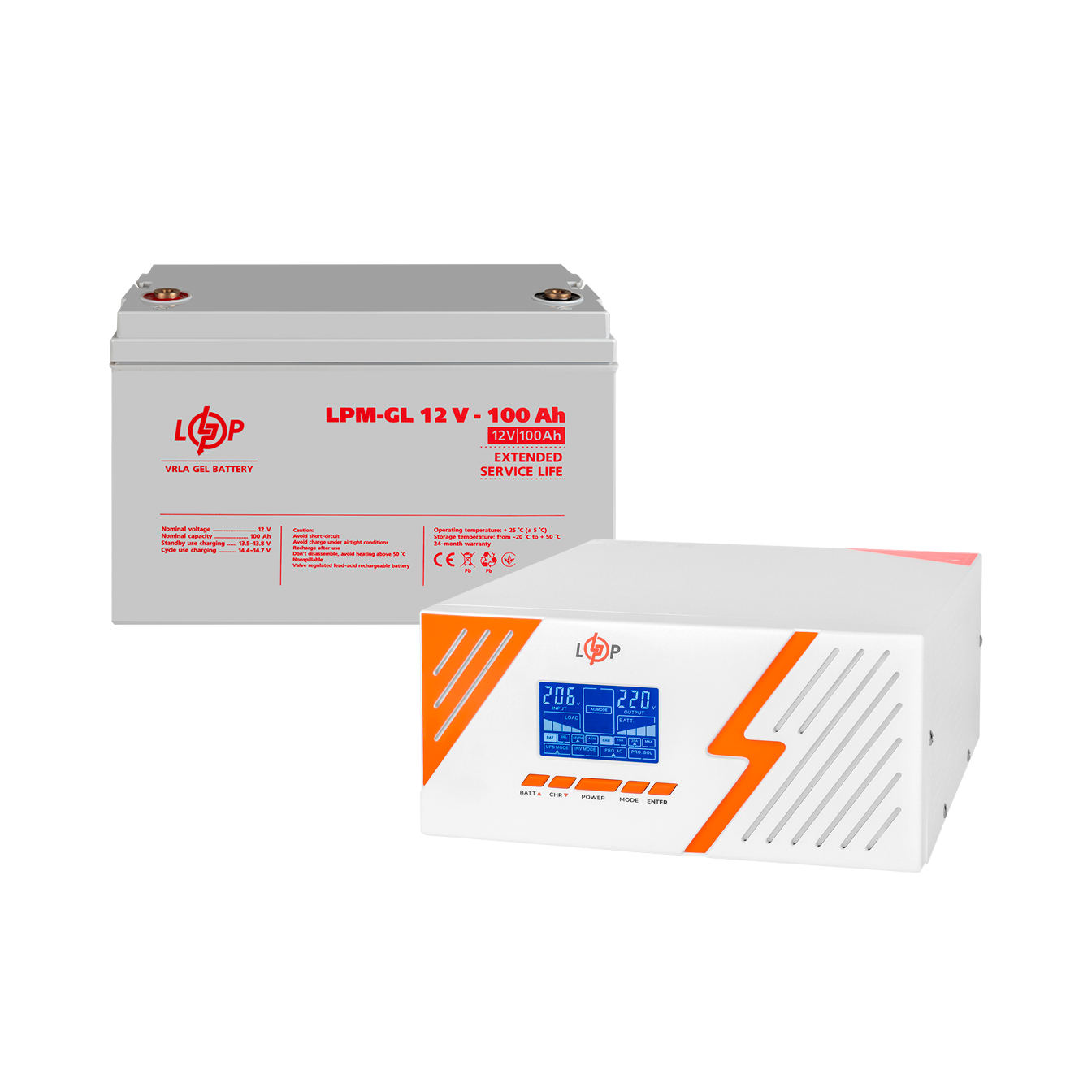 Комплект резервного живлення ДБЖ + гелева батарея (UPS B1500 + АКБ GL 1200Wh)