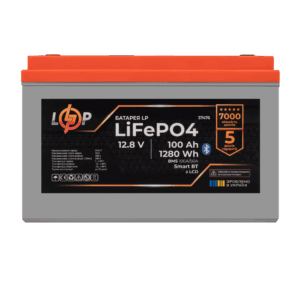 Акумулятор LP LiFePO4 12,8V - 100 Ah (1280Wh) (BMS 100A/50А) пластик LCD Smart BT