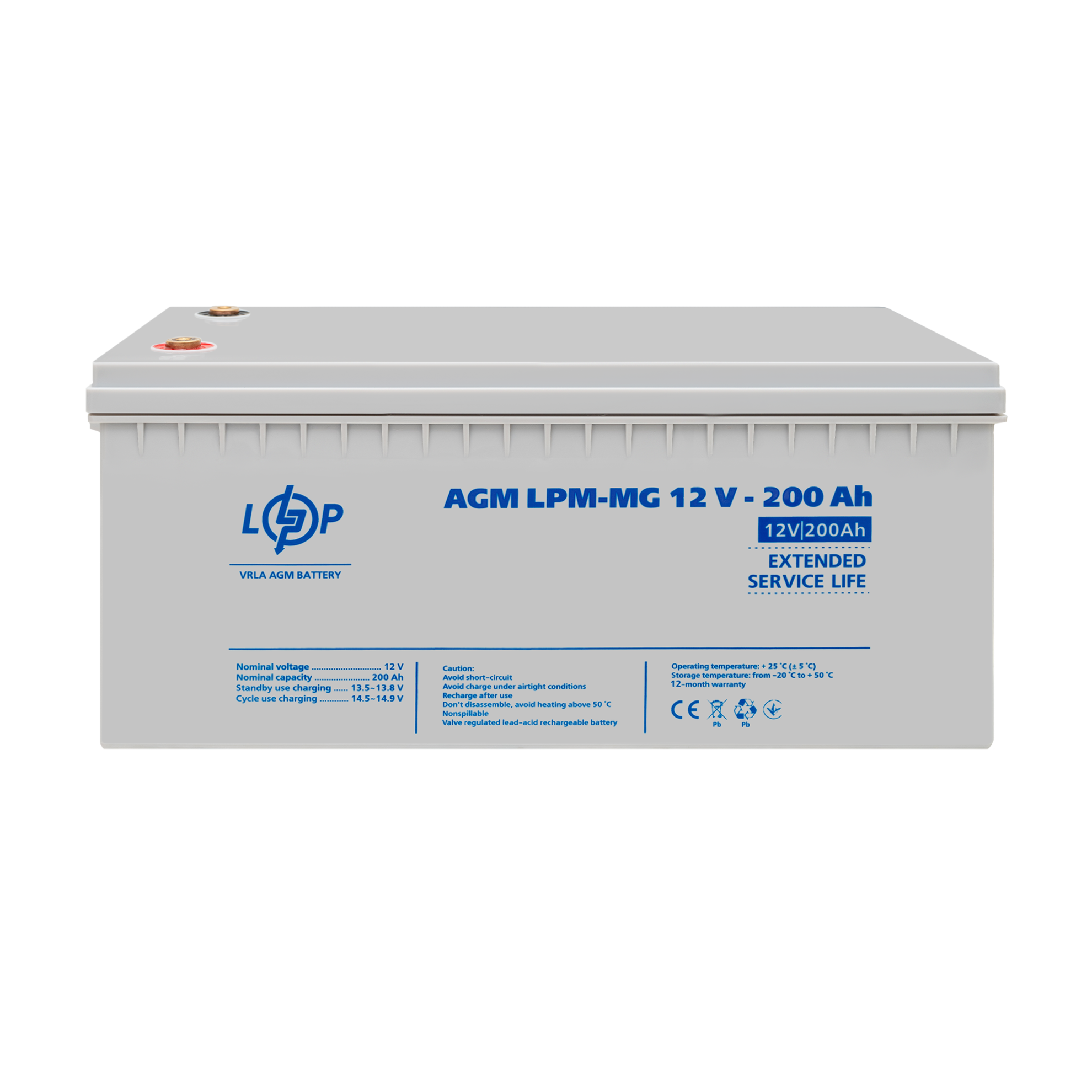 Акумулятор мультигелевий LPM-MG 12V - 200 Ah - Зображення 2