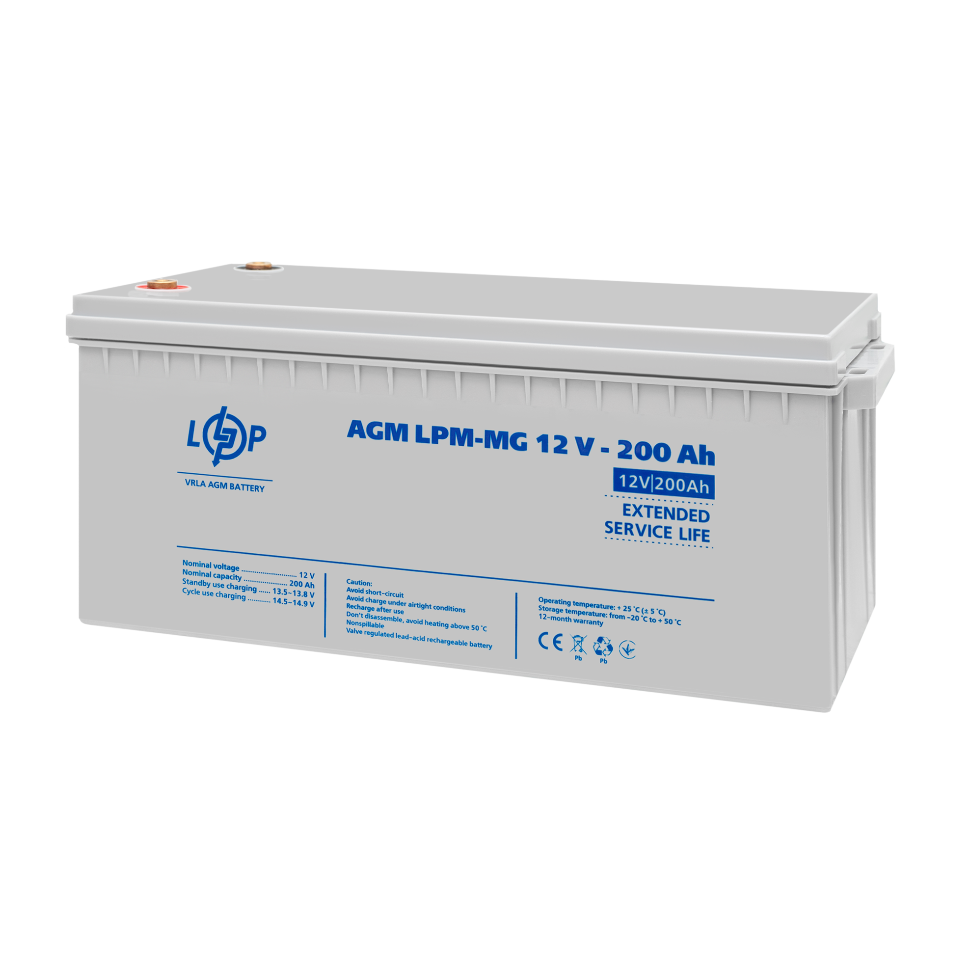 Акумулятор мультигелевий LPM-MG 12V - 200 Ah - Зображення 3