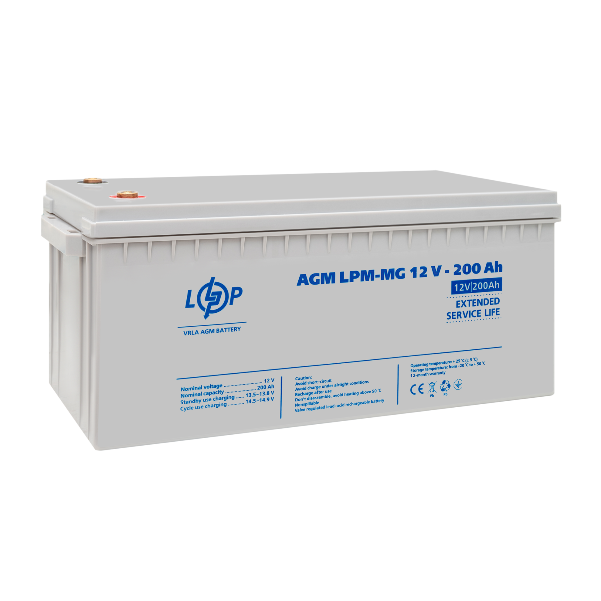 Акумулятор мультигелевий LPM-MG 12V - 200 Ah - Зображення 4