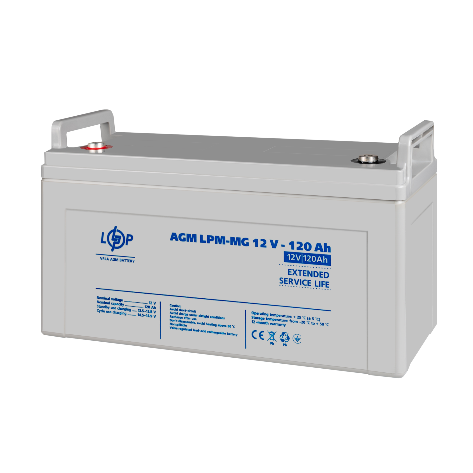 Розпродаж (3876) Акумулятор мультигелевий AGM LPM-MG 12V - 120 Ah 09/2023 - Зображення 3