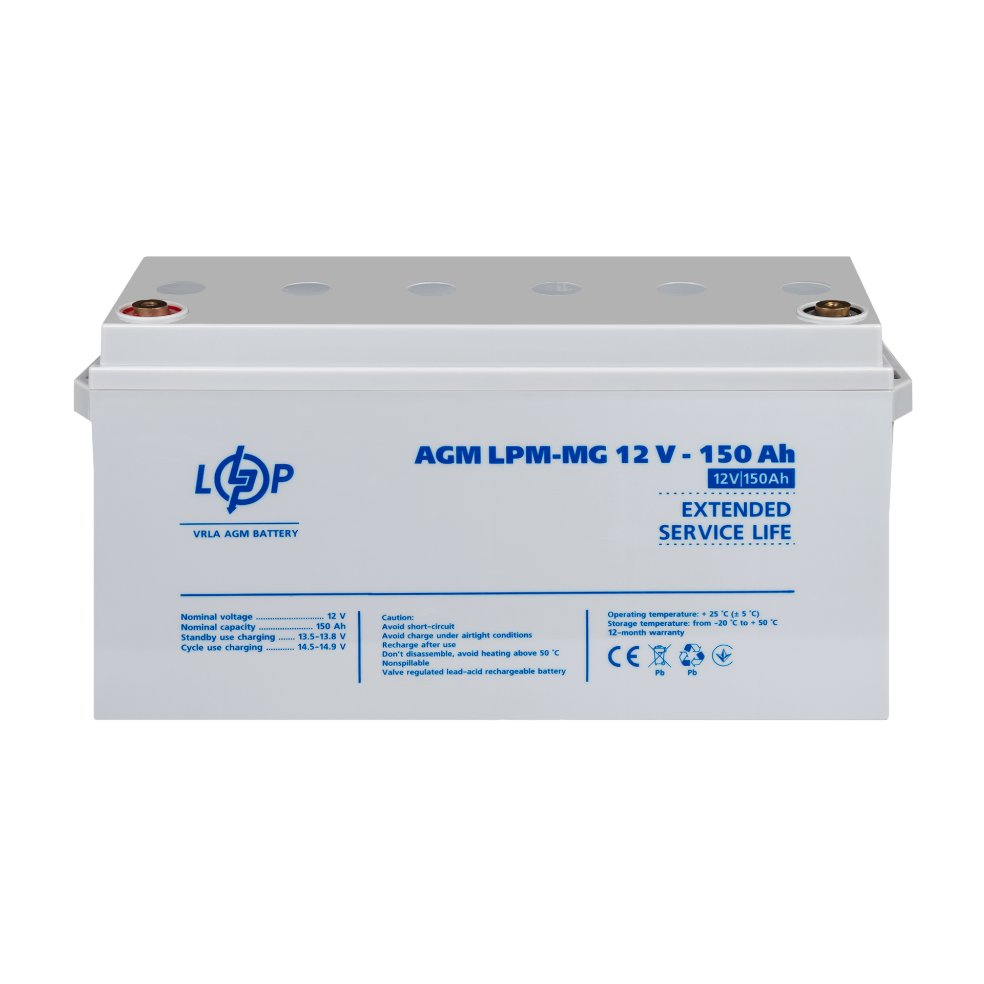Акумулятор мультигелевий LPM-MG 12V - 150 Ah - Зображення 2