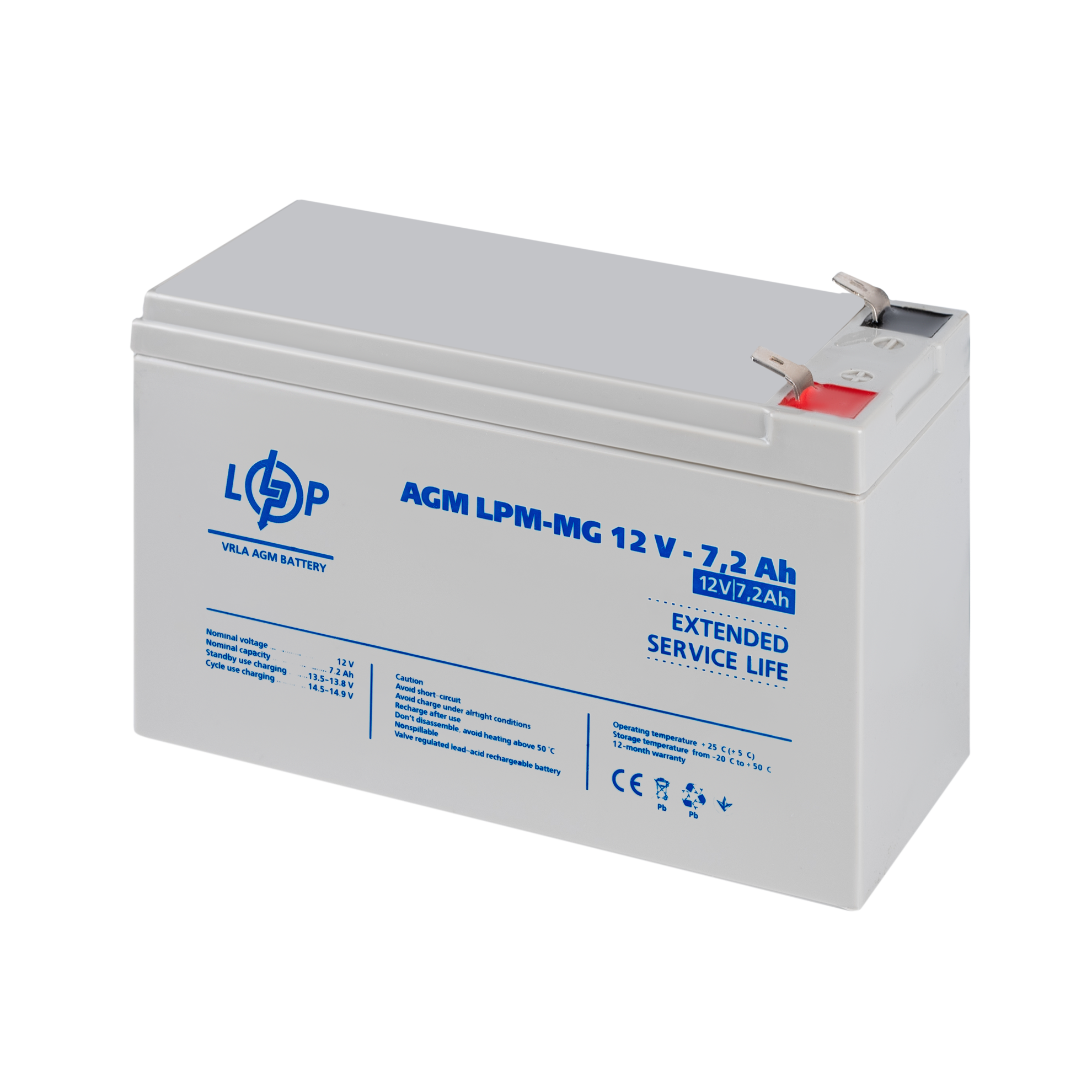 Акумулятор мультигелевий LPM-MG 12V - 7.2 Ah - Зображення 4