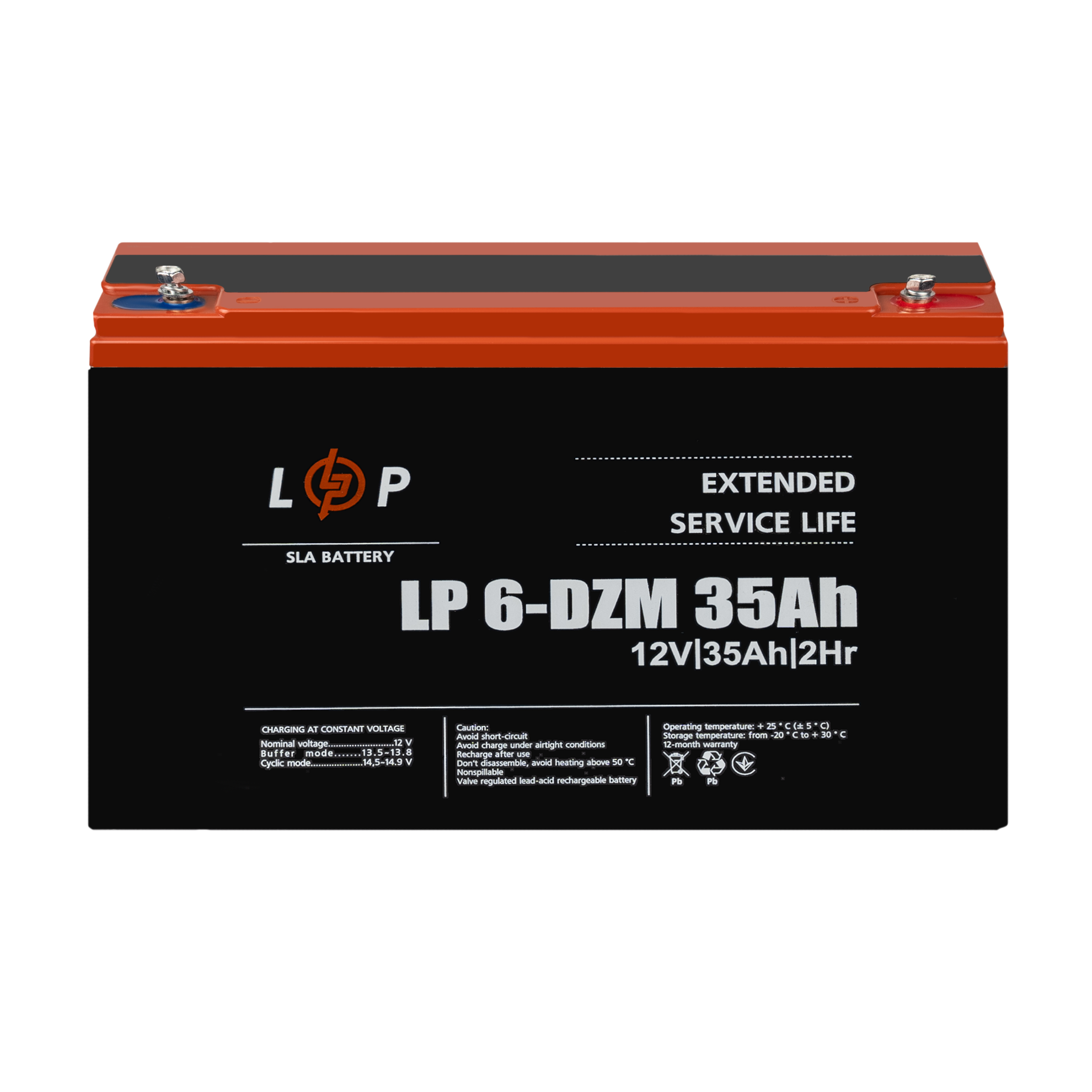 Розпродаж (9335) Тяговий свинцево-кислотний AGM акумулятор LP 6-DZM-35 Ah (11-2023) - Зображення 2