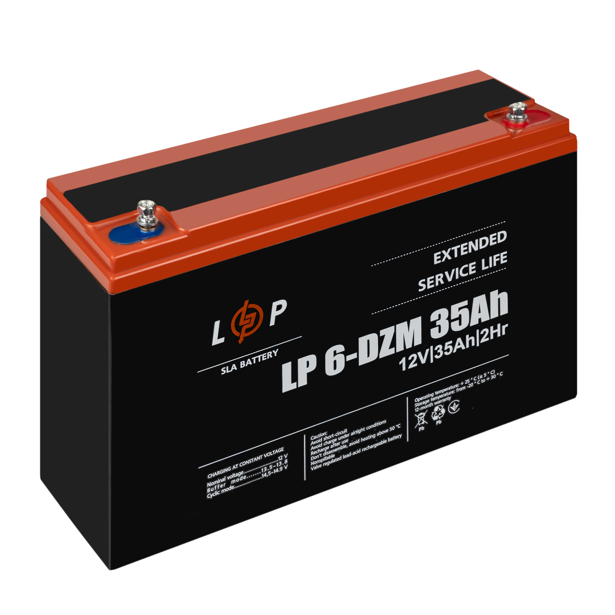 Розпродаж (9335) Тяговий свинцево-кислотний AGM акумулятор LP 6-DZM-35 Ah (11-2023) - Зображення 3