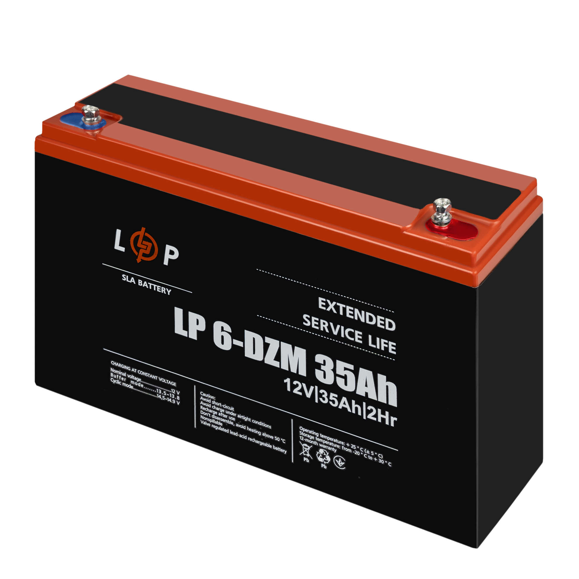 Розпродаж (9335) Тяговий свинцево-кислотний AGM акумулятор LP 6-DZM-35 Ah (11-2023) - Зображення 4