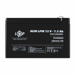 Розпродаж Акумулятор AGM LPM 12V - 7.5 Ah