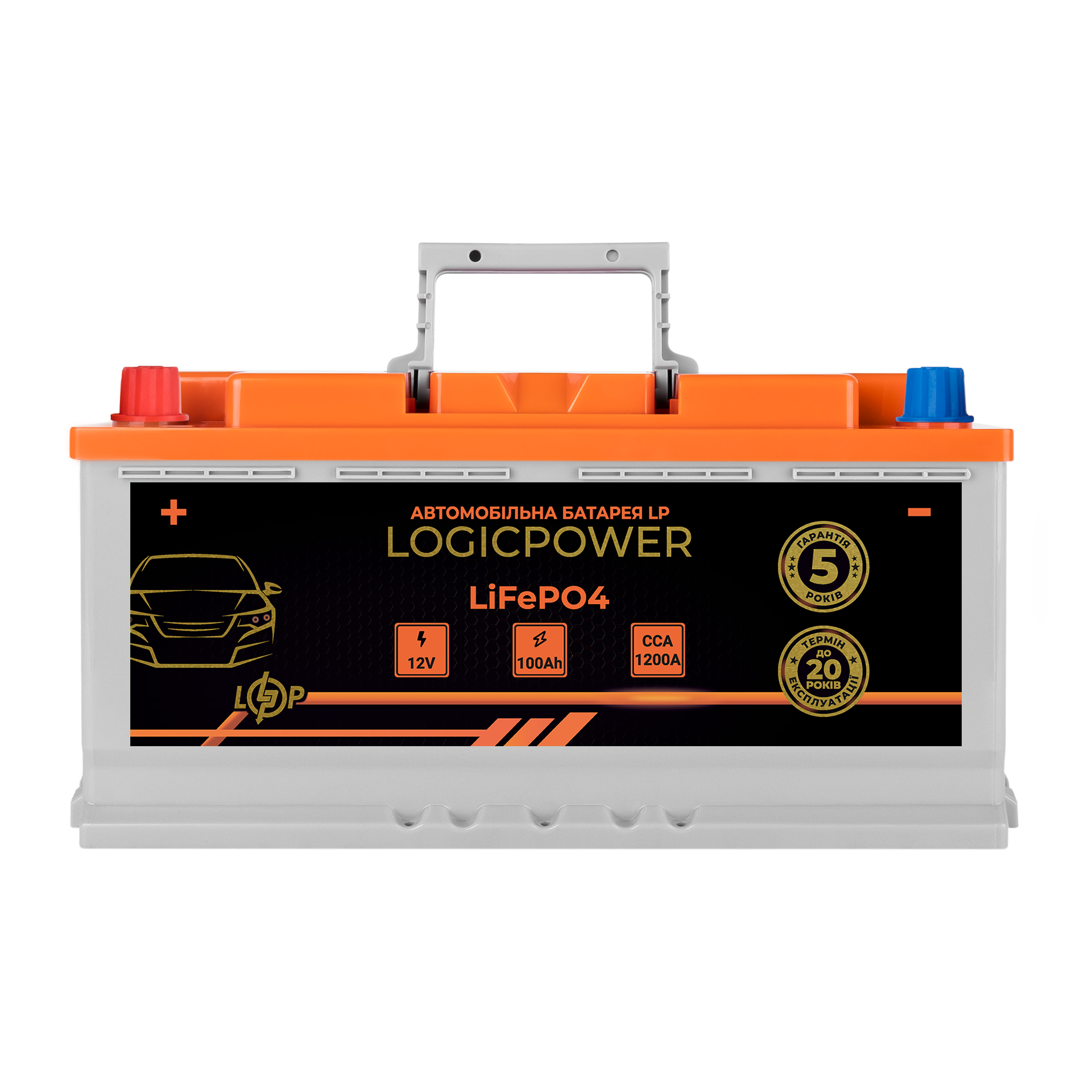 Автомобільний літієвий акумулятор LP LiFePO4 12V - 100 Ah (+ зліва) BMS 1200А