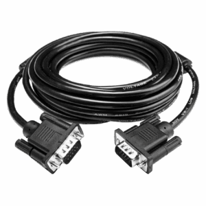 Кабель VGA-5.0BK 5 м чорний (з двома феритовими кільцями)