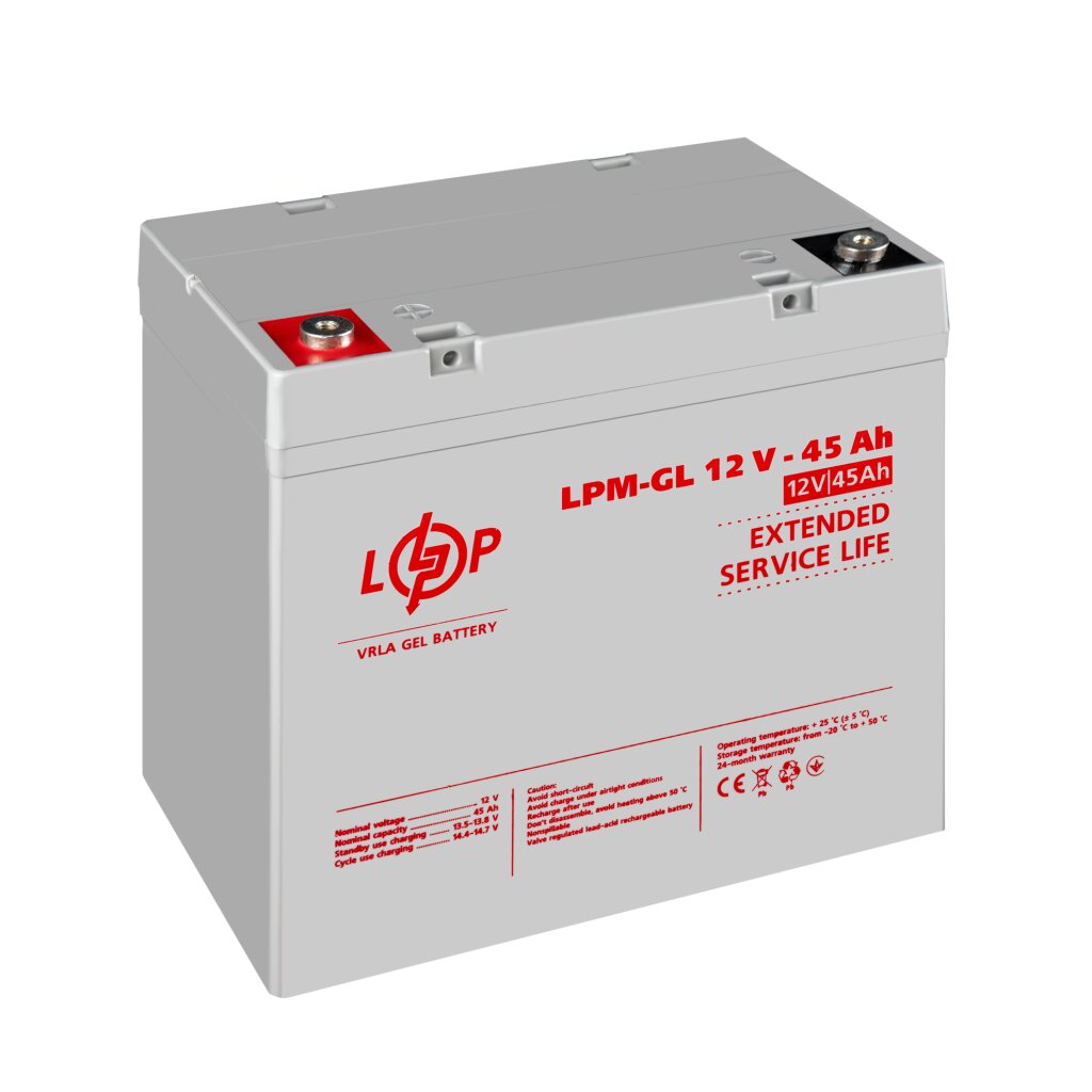 Акумулятор гелевий LPM-GL 12V - 45 Ah - Зображення 3