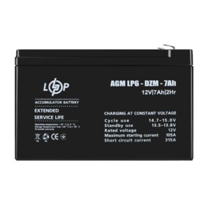 Тяговий свинцево-кислотний AGM акумулятор LP 6-DZM-7 Ah