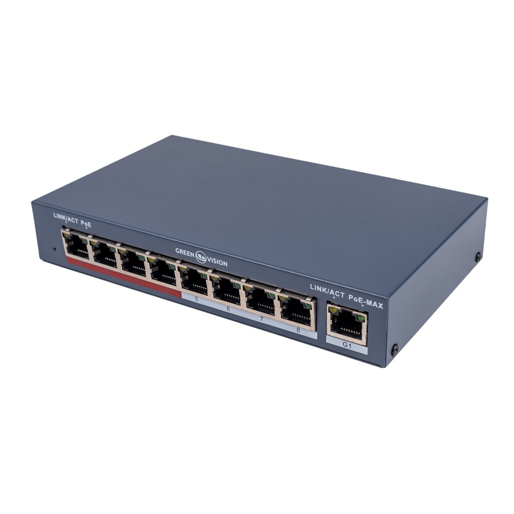 Комутатор мережевий POE GV-018-AI-8+1PG