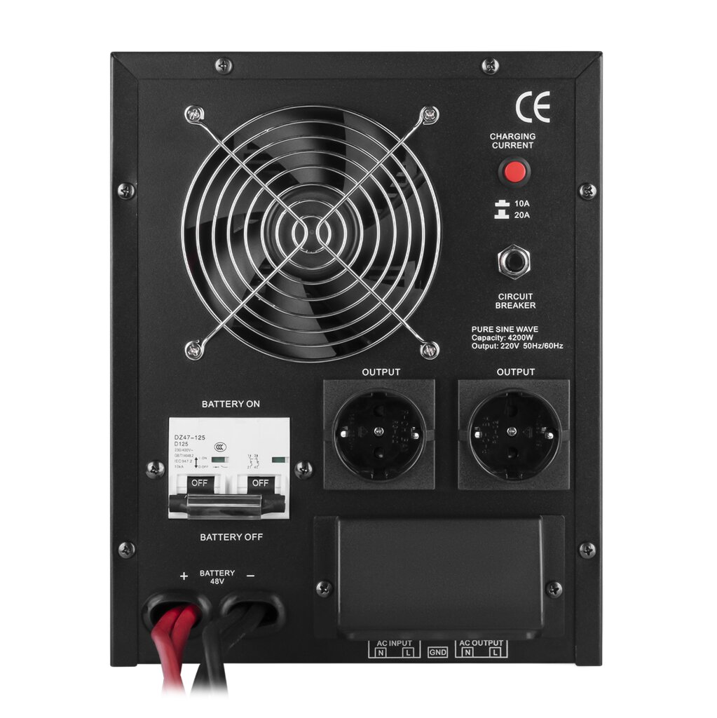 ДБЖ з правильною синусоїдою 48V LPY-B-PSW-6000VA+(4200Вт)10A/20A - Зображення 4