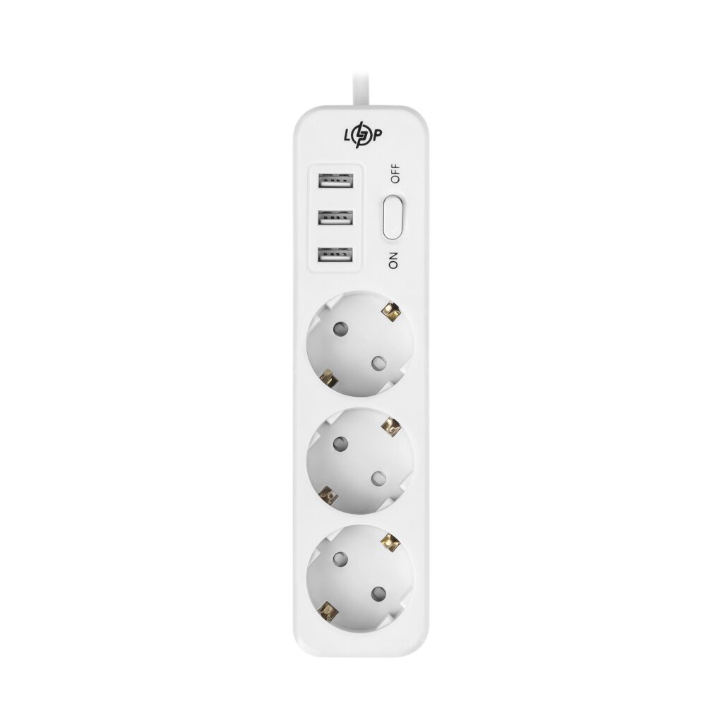 Мережевий фільтр PREMIUM LP-X3 USB 4 м White (2200 Вт) - Зображення 2