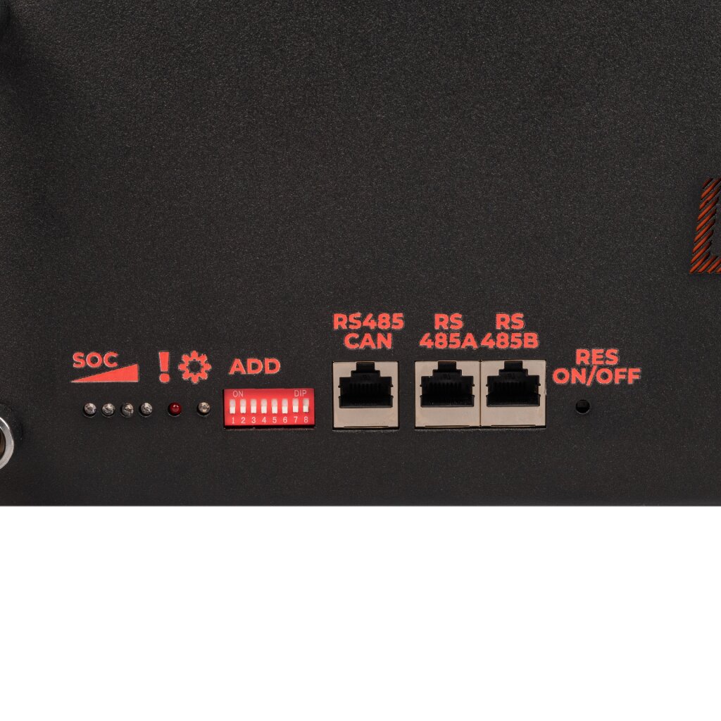 Акумулятор LP LiFePO4 51,2V - 100 Ah (5120Wh) (BMS SP 100A/50А) RM RS485/CAN LCD BL - Зображення 5