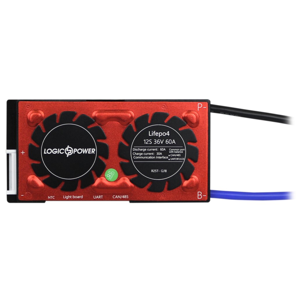 Smart BMS плата LP LiFePO4 36V 12S Dis 60A Ch 30A UART+RS485+CAN - Зображення 3