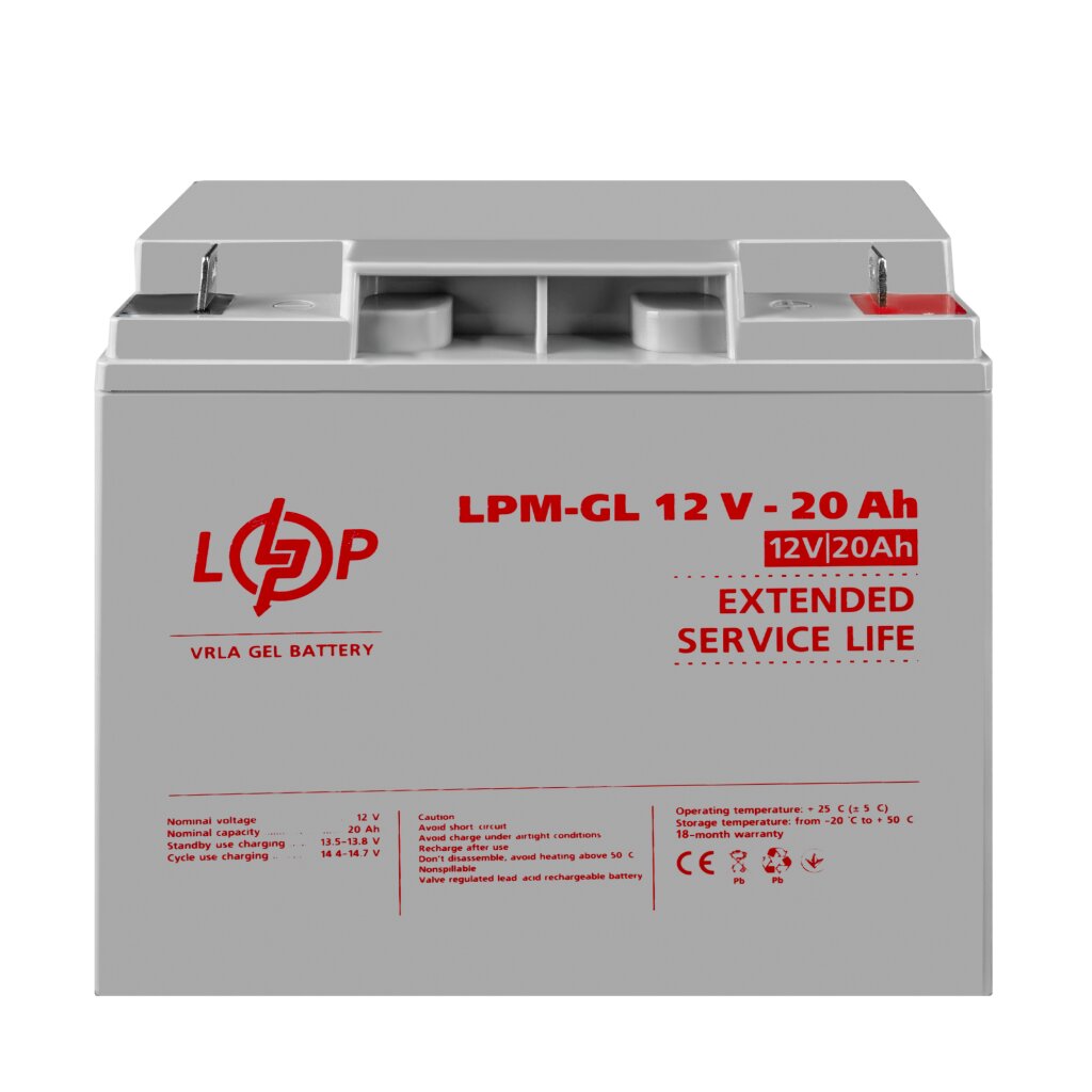 Розпродаж Акумулятор гелевий LPM-GL 12V - 20 Ah - Зображення 2