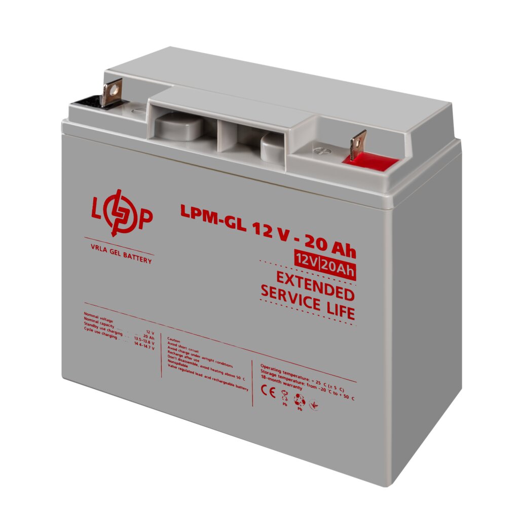 Розпродаж Акумулятор гелевий LPM-GL 12V - 20 Ah - Зображення 3