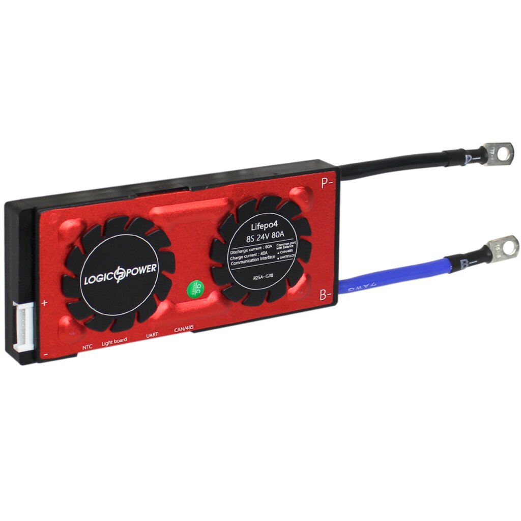 Smart BMS плата LP LiFePO4 24V 8S Dis 80A Ch 40A UART+RS485+CAN - Зображення 2