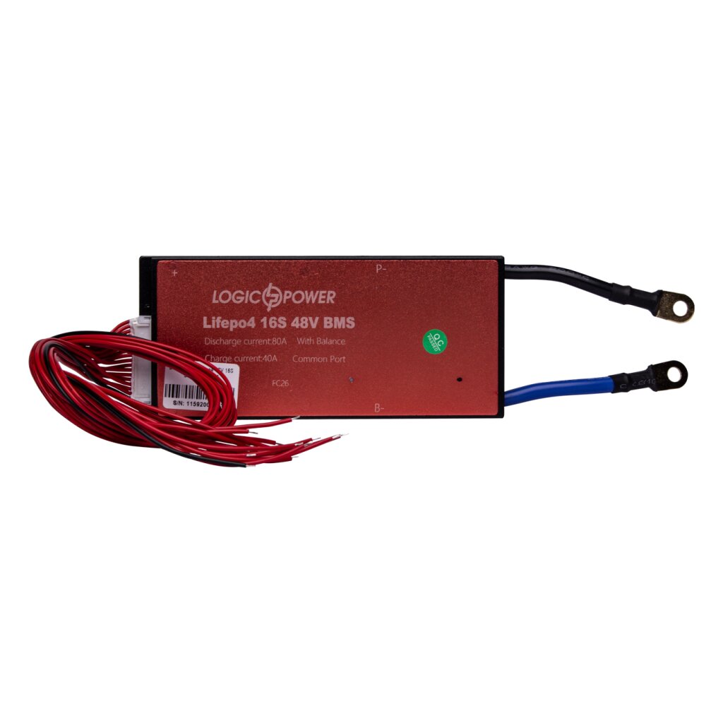 BMS плата LiFePO4 48V 16S Dis 80A Ch 40A - Зображення 2