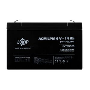 Розпродаж (4160) Акумулятор AGM LPM 6V - 14 Ah 09/23