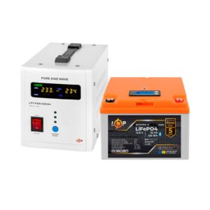 Комплект резервного живлення LP(LogicPower) ДБЖ + літієва (LiFePO4) батарея (UPS В500 + АКБ LiFePO4 410W)