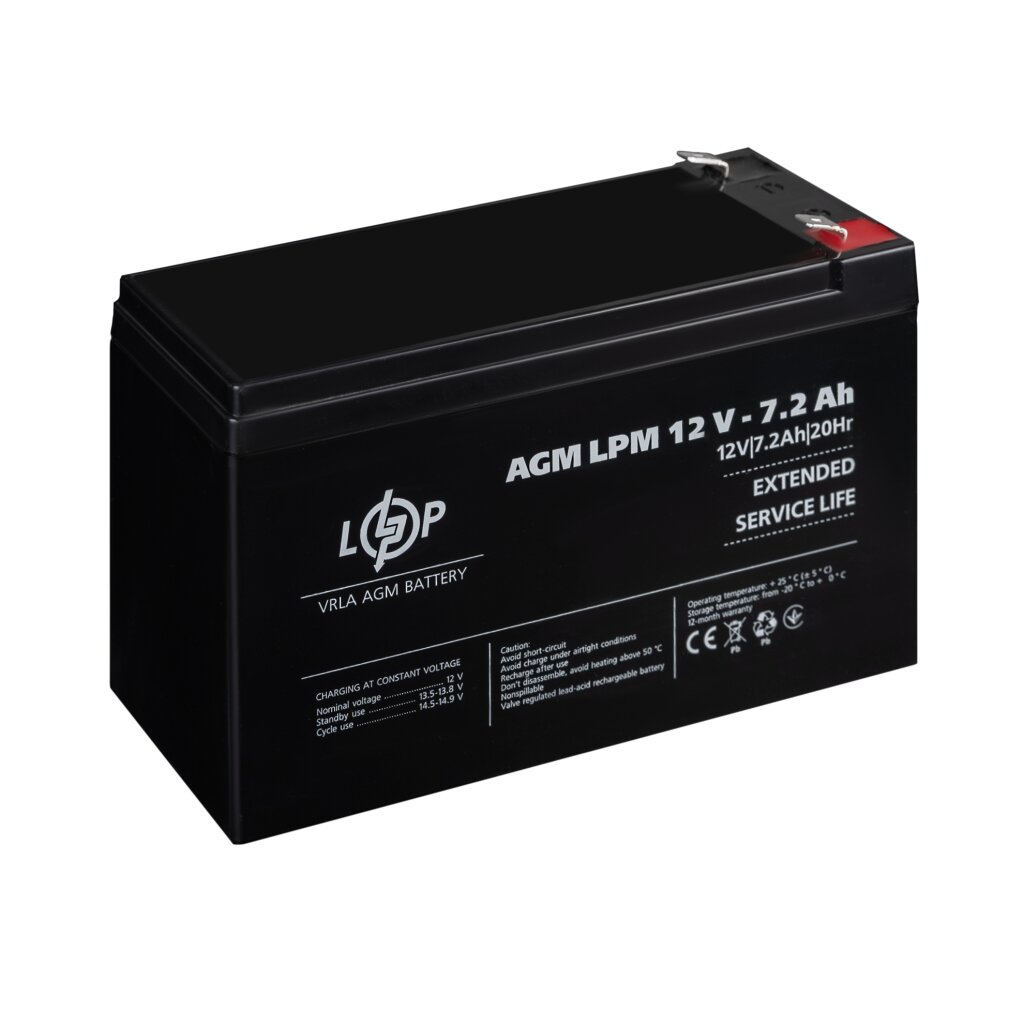 Розпродаж Акумулятор AGM LPM 12V - 7.2 Ah - Зображення 3