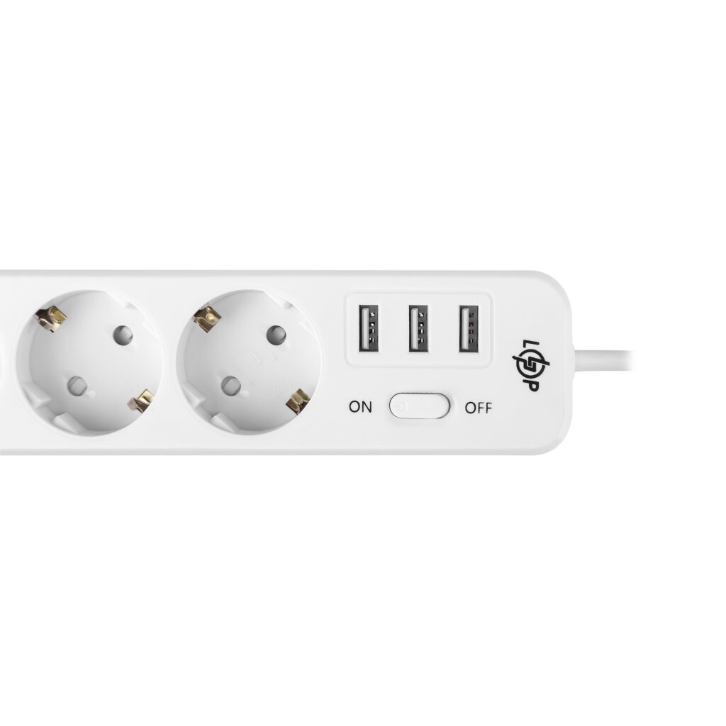 Мережевий фільтр PREMIUM LP-X3 USB 4 м White (2200 Вт) - Зображення 4