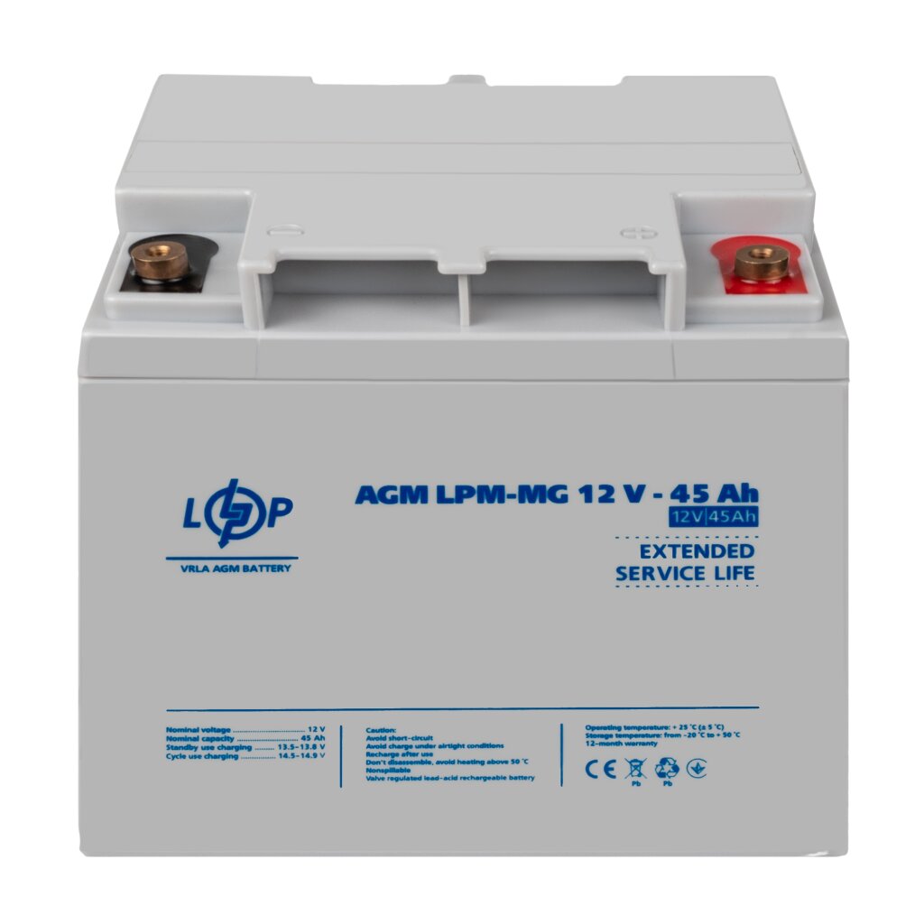 Акумулятор мультигелевий LPM-MG 12V - 45 Ah - Зображення 2