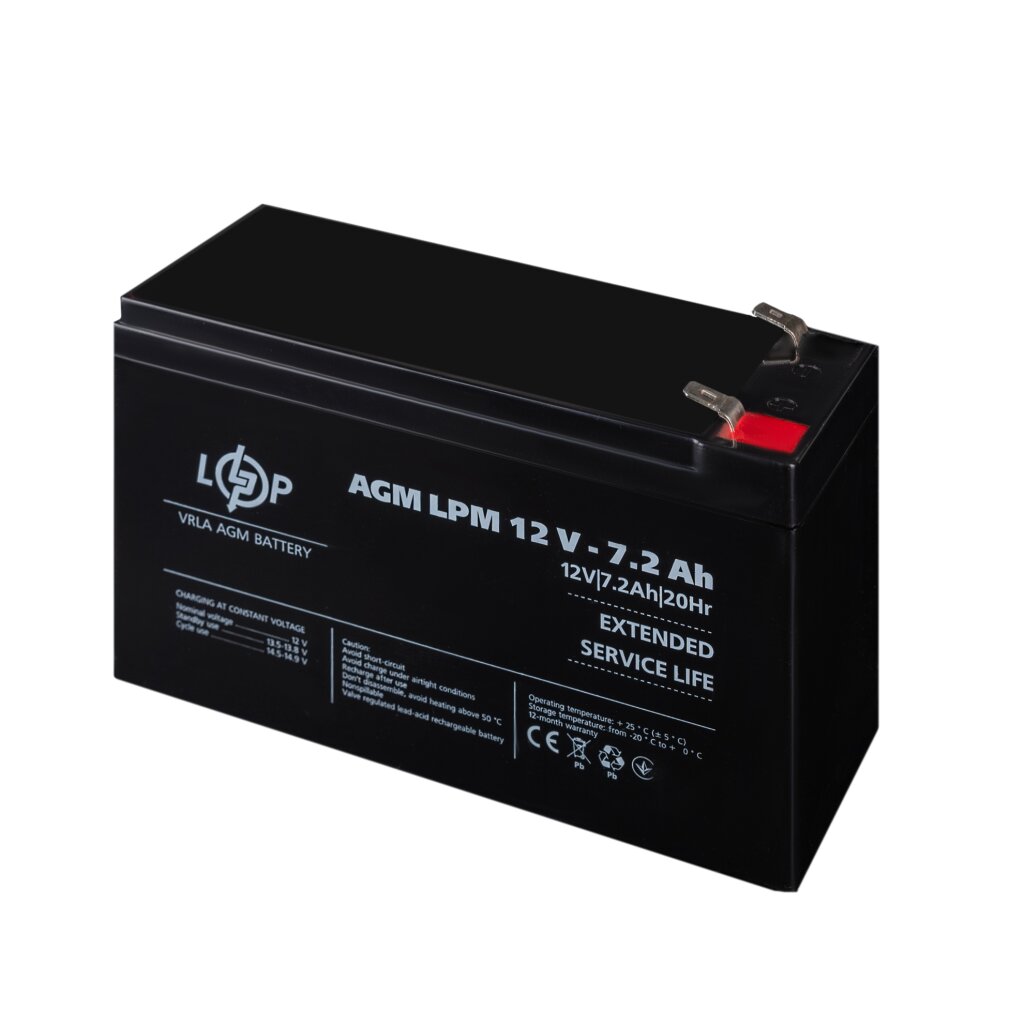 Розпродаж Акумулятор AGM LPM 12V - 7.2 Ah - Зображення 4