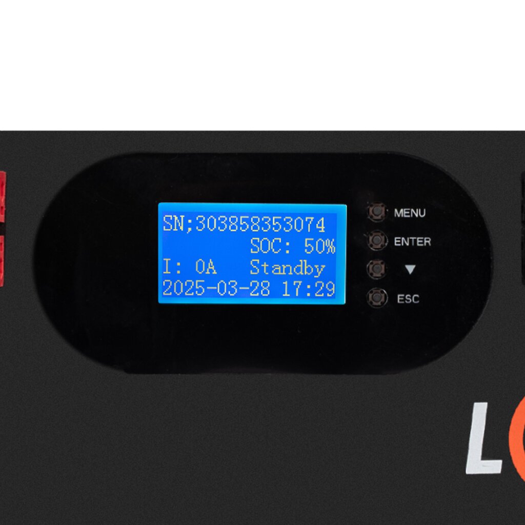 Акумулятор LP LiFePO4 51,2V - 120 Ah 6000Wh (Smart BMS 100A) с LCD RM AB RS485/CAN - Зображення 7