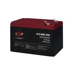Тяговий свинцево-кислотний AGM акумулятор LP 6-DZM-12 Ah - под Болт М5