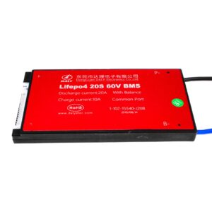 BMS плата LiFePO4 60V 20S Dis 20A Ch 10A